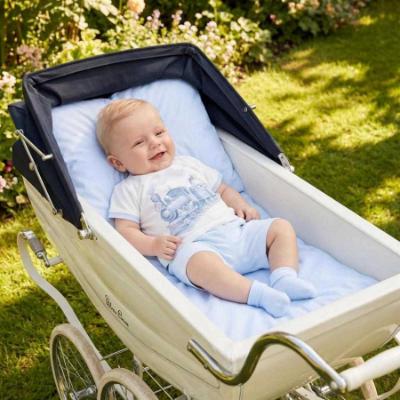 Picture of Sofija Baby Rayan Collection Bear & Train Print  Shorts Set X 2  - Pale Blue