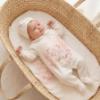 Picture of Sofija Baby Nel Collection Babygrow Hat & Swaddle Set X 3 - Ivory Pink