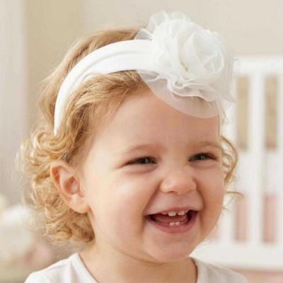 Picture of Sofija Baby Nel Soft Headband With 3D Tulle Flower - Ivory