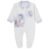 Picture of Sofija Baby King Collection Royal Teddy Bear Front Opening Babygrow - Pale Blue