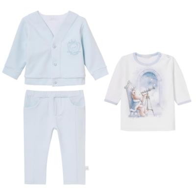 Picture of Sofija Baby King Collection Royal Teddy Bear Top & Tracksuit Set X 3  - Pale Blue