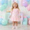 Picture of Sofija Baby Hana Collection Diamante & Bow Dress & Headband Set x 2 - Pink