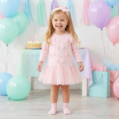 Picture of Sofija Baby Hana Collection Diamante & Bow Dress & Headband Set x 2 - Pink
