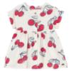 Picture of Mayoral Toddler Girls Summer Cherry Print Cheesecloth Dress - Ivory Red