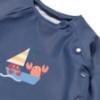 Picture of Mayoral Newborn Boys Sealife Swim Shorts Rashguard & Sunhat Set X 3 - Navy Blue Multi