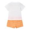 Picture of Mayoral Girls Summer Top & Ruffle Shorts Set X 2 - Cream Orange