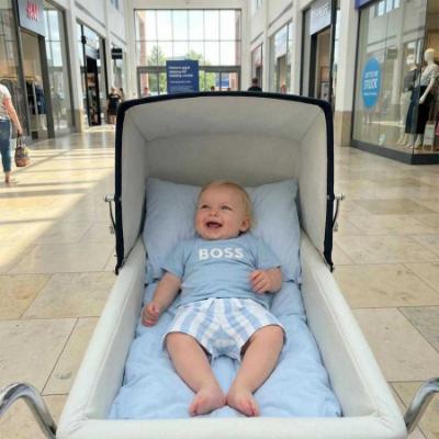 Picture of BOSS Baby Boys T-Shirt & Shorts Gift Box Set X 2  - Pale Blue