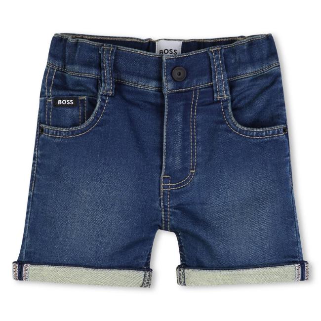 Picture of BOSS Toddler Boys 5 Pocket Denim Shorts - Dark Blue