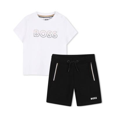 Picture of BOSS Toddler Boys T-Shirt & Bermuda Shorts Set X 2 - White Beige Black