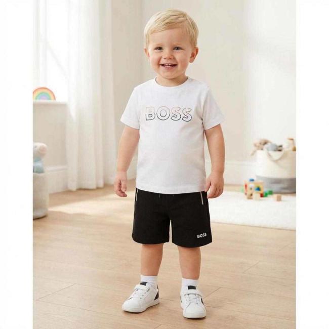 Picture of BOSS Toddler Boys T-Shirt & Bermuda Shorts Set X 2 - White Beige Black