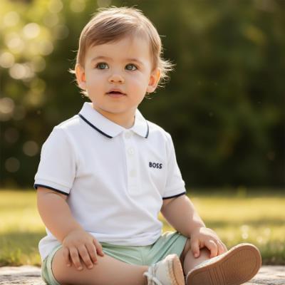 Picture of BOSS Toddler Boys Short Sleeve Polo - White
