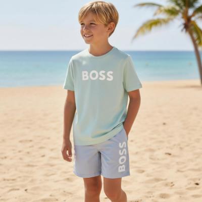 Picture of BOSS Boys Mini Me Swim Shorts - Pale Blue