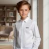 Picture of BOSS Boys Long Sleeve Traditional Oxford Cotton Shirt - White