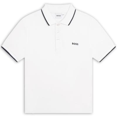 Picture of BOSS Boys Short Sleeve Polo - White