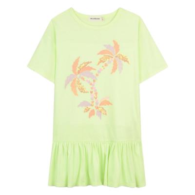 Picture of Billie Blush Girls Neon Sequin Palm Dress - Yellow