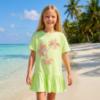 Picture of Billie Blush Girls Neon Sequin Palm Dress - Yellow