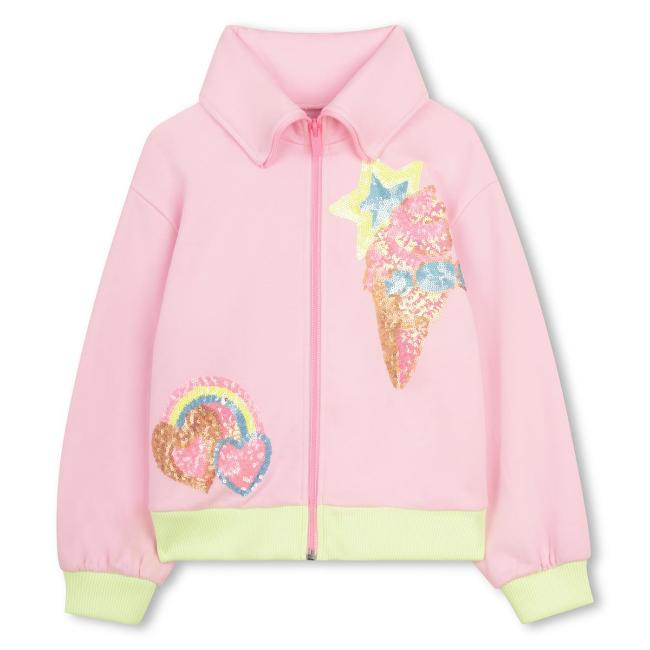 Picture of Billie Blush Girls Sequin Ice Cream Jacket - Pink Multi