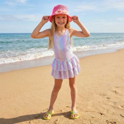 Picture of Billie Blush Girls Metallic Ruffle Skirt - Pink Multi