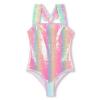 Picture of Billie Blush Girls Sequin Swimsuit With Ruffles - Pink Multi