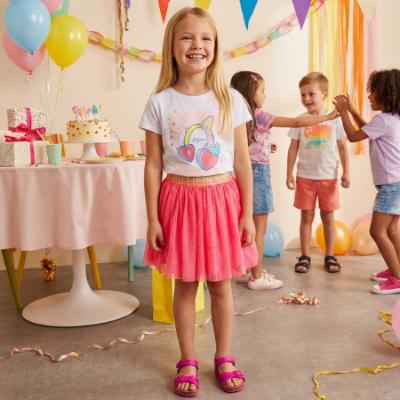 Picture of Billie Blush Girls Headphone Top & Tulle Skirt Set x 2 -  White Pink Fluo Multi