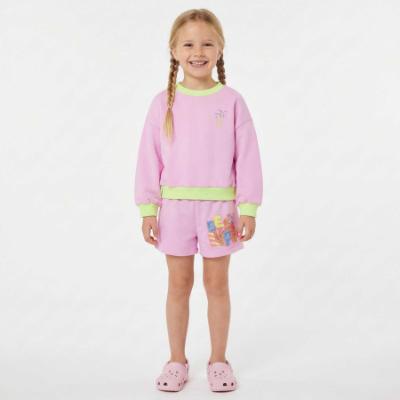 Picture of Billie Blush Girls Summer Girl Sequin Sweatshirt & Shorts Set x 2 - Pink Neon Multi