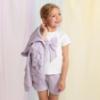 Picture of Caramelo Kids Girls Summer Jersey Bow Tracksuit Shorts Set X 3 - Lilac