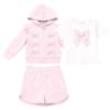 Picture of Caramelo Kids Girls Summer Jersey Bow Tracksuit Shorts Set X 3 - Pink