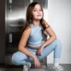 Picture of Ansandro Kids Activewear Tank & Leggings Set - Powder Blue