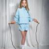 Picture of PRE ORDER Ansandro Kids Activewear Cropped Tee & Shorts Set - Powder Blue