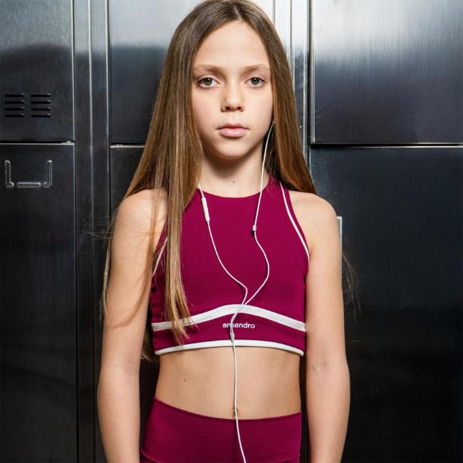 Picture of Ansandro Kids Activewear Tank & Leggings Set - Raspberry