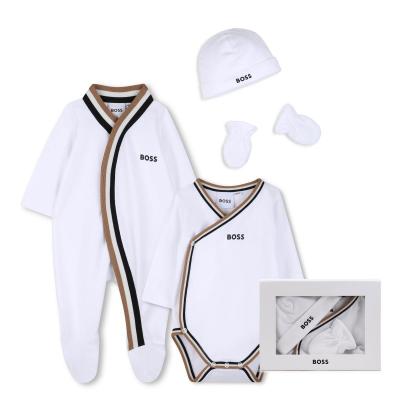 Picture of BOSS Baby Boys Pyjamas Gift Box Set X 4  - White Beige
