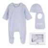 Picture of BOSS Baby Boys Pyjamas Gift Box Set X 3  - Pale Blue White