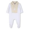 Picture of BOSS Baby Boys Waffle Cotton Babygrow - White Beige