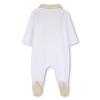 Picture of BOSS Baby Boys Waffle Cotton Babygrow - White Beige