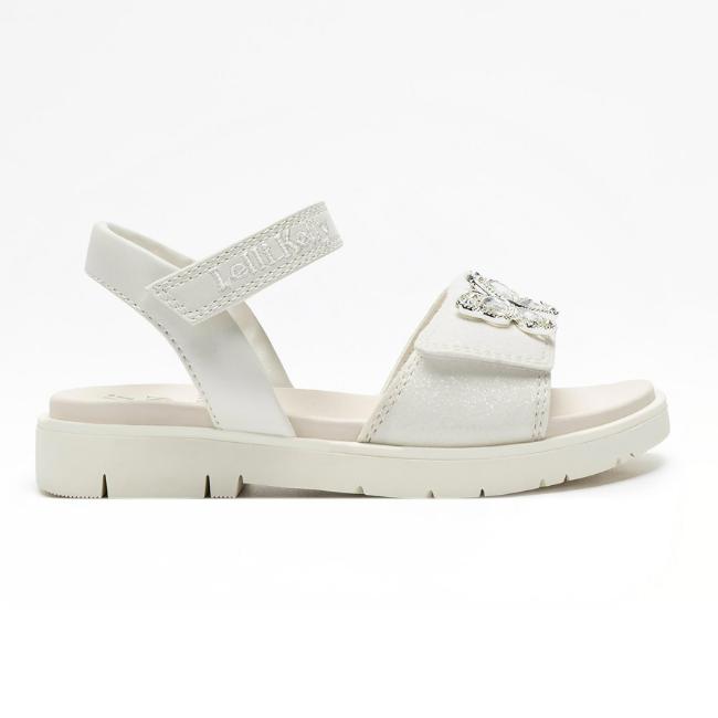 Picture of Lelli Kelly Natalie Sandal With Diamante Butterfly - White