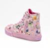 Picture of Lelli Kelly Serena Mid Floral Canvas Boot With Beaded Butterflies - Pink Fantasy