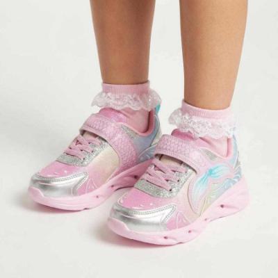 Picture of Lelli Kelly Easy On Mariel Mermaid Trainer With Lights - Pink Multi