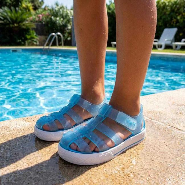Picture of Igor Star Sandal - Transparent Celeste Blue