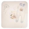 Picture of Jamiks Kids Baby Boys Bubuva Babygrow Hat Swaddle Set X 3 - Ivory Pale Blue