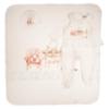 Picture of Jamiks Kids Baby Girls Hanne Babygrow Hat Ruffle Swaddle Set X 3 - Ivory Pale Pink