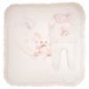 Picture of Jamiks Kids Baby Girls Snoffi Ruffle Babygrow Hat Ruffle Swaddle Set X 3 - Ivory Pale Pink
