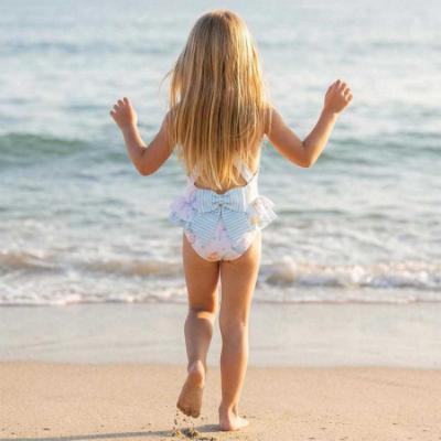 Picture of Meia Pata Girls Seashells Bahamas Ruffle Swimsuit - Pastel Multi