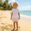 Picture of Meia Pata Boys Seashells T-shirt & Swim Shorts Set X 2 - White Pastel Multi