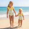Picture of Meia Pata Girls Pears Cayo Coco Swimsuit - Lemon Green