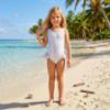 Picture of Meia Pata Girls Stripes Colour Bahamas Ruffle Swimsuit - Multi