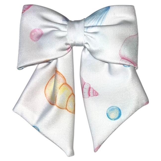 Picture of Meia Pata Girls Seashells Beach Hair Bow On Clip - Pastel Multi