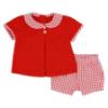 Picture of Rapife Summer Baby Boys Seersucker Top & Shorts Set X 2 - White Red