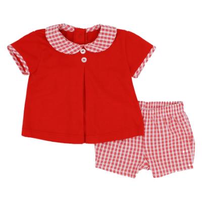 Picture of Rapife Summer Baby Boys Seersucker Top & Shorts Set X 2 - White Red