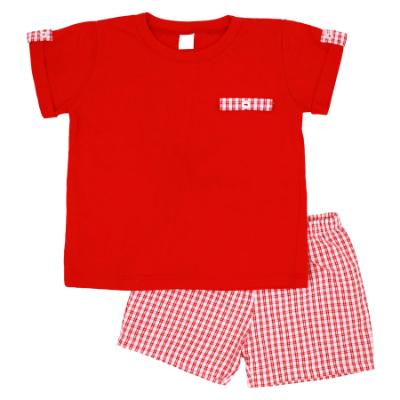Picture of Rapife Summer Boys Top & Bermuda Shorts Set X 2 - Red Check