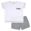 Picture of Rapife Summer Boys Top & Stripe Bermuda Shorts Set X 2 - White Navy
